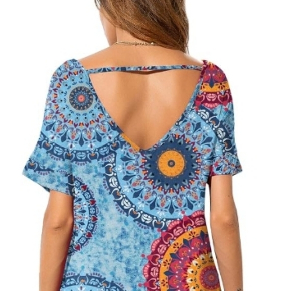 GRECERELLE Loose Fit Short Sleeve Maxi Dress Size XS - Picture 3 of 9